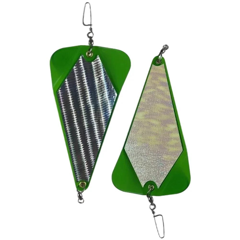 Triangular Trolling Flasher Paddle with Glow Stickers 9 Inch ABS Fishing Lure for Freshwater and Saltwater Trolling