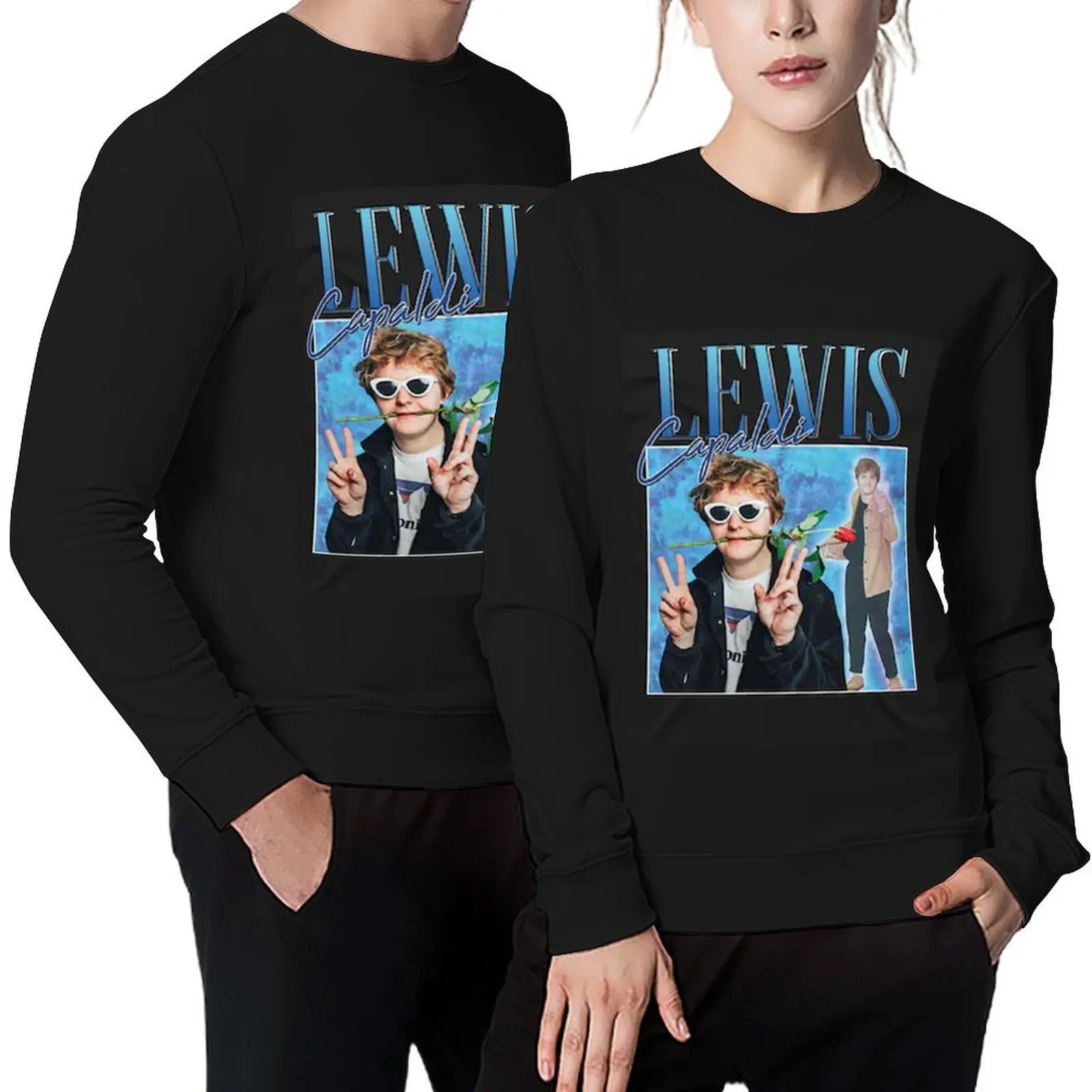 

lewis capaldi Pullover autumn tracksuits aesthetic clothing fashion men winter man sweatshirt