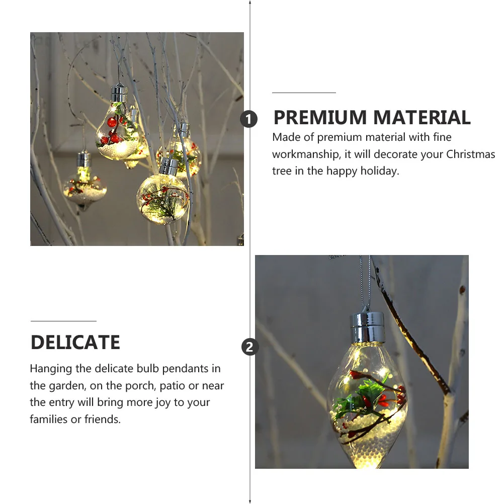 

Ball Shaped Decorative Lights Christmas Pendant Bulbs Hanging nament HouseDecoration Festive Tree Wall Porch Entry