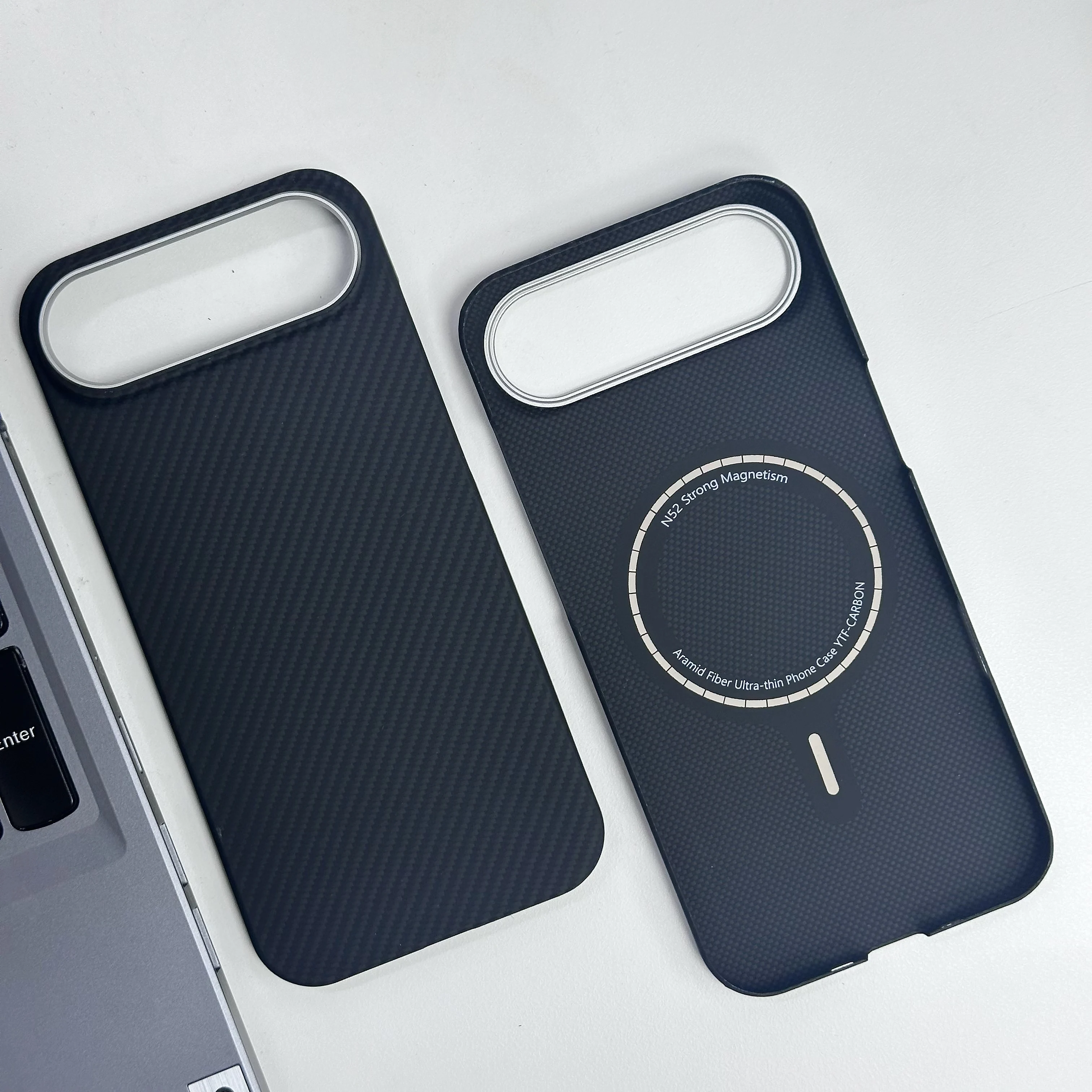 For iPhone Air Aramid Fiber Carbon Case, 600D/1500D Pattern, Ultra Thin Hard Magnetic Luxury Phone Cover for Apple iPhone 17Air