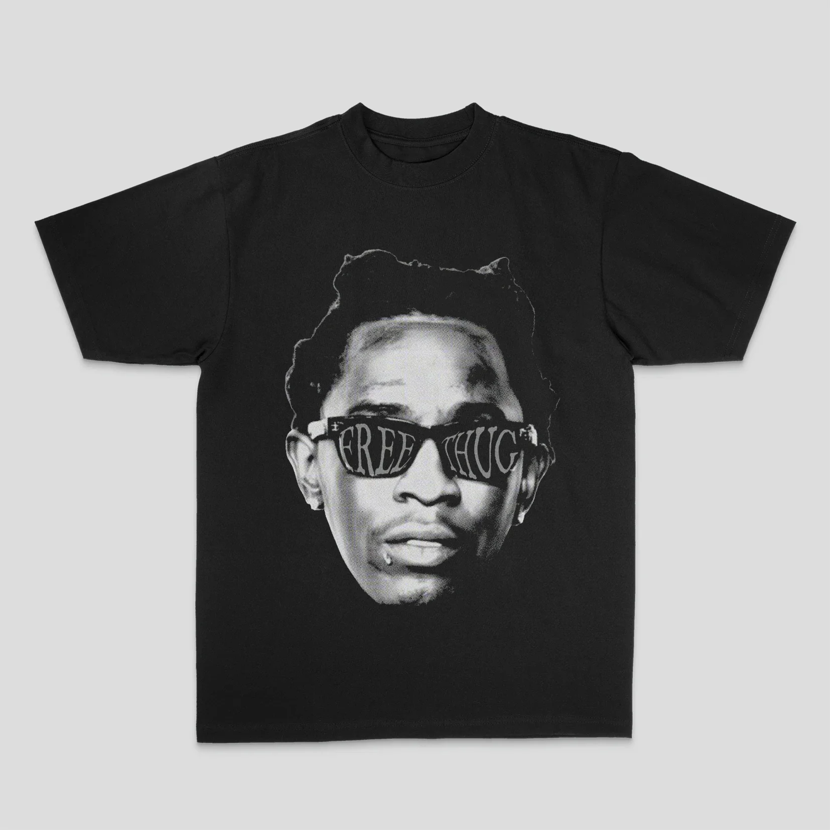 Hip-hop Rap chant américain grande tête Avatar lourd pur coton mode tendance Streetwear unisexe Harajuku