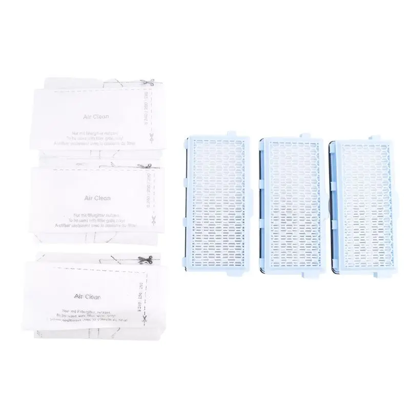 B47B-3X HEPA Filters For Vacuum Cleaner Part Compact C1-C2 Complete C2- C3 S8340 +3 Air Clean Filters + 3 Motor Filters