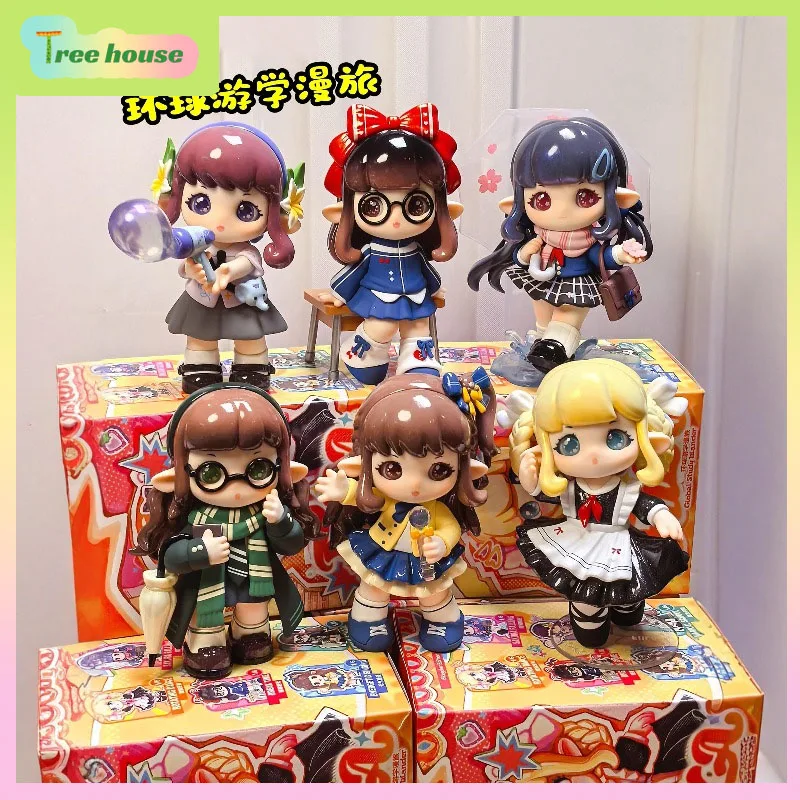 

Оригинальная коллекционная фигурка FIILA Blind Box из серии Global Study Tour, модная игрушка, аниме-фигурка, настольное украшение, подарок для детей