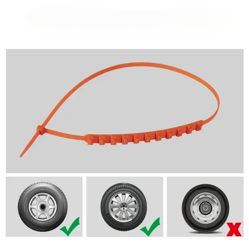 10pcs Snow Chains for Cars Winter Outdoor Tire Chains for Motorcycles Trucks Emergency Anti-Skid Tyre Chains Auto Accessories