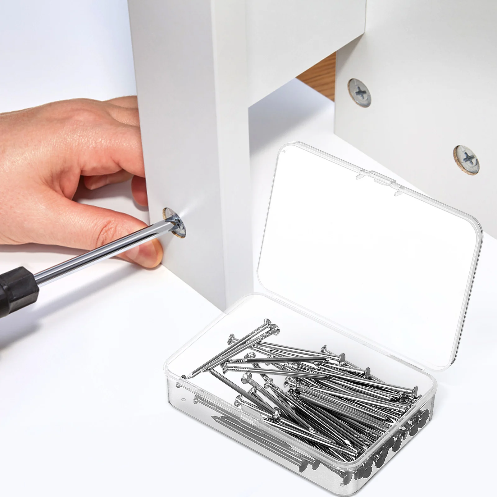 6 قطعة صندوق تخزين صغير شفاف منظم مستطيل لجمع البطاقات وحاملي سطح السفينة ومستلزمات المجوهرات المحمولة