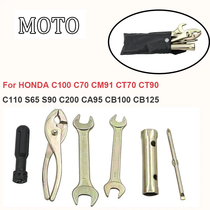 Full Set Motorcycle TOOLS NOS Repair TOOL KIT for HONDA CB125 C100 C70 CM91 CT70 CT90 C110 S65 S90 C200 CA95 CB100