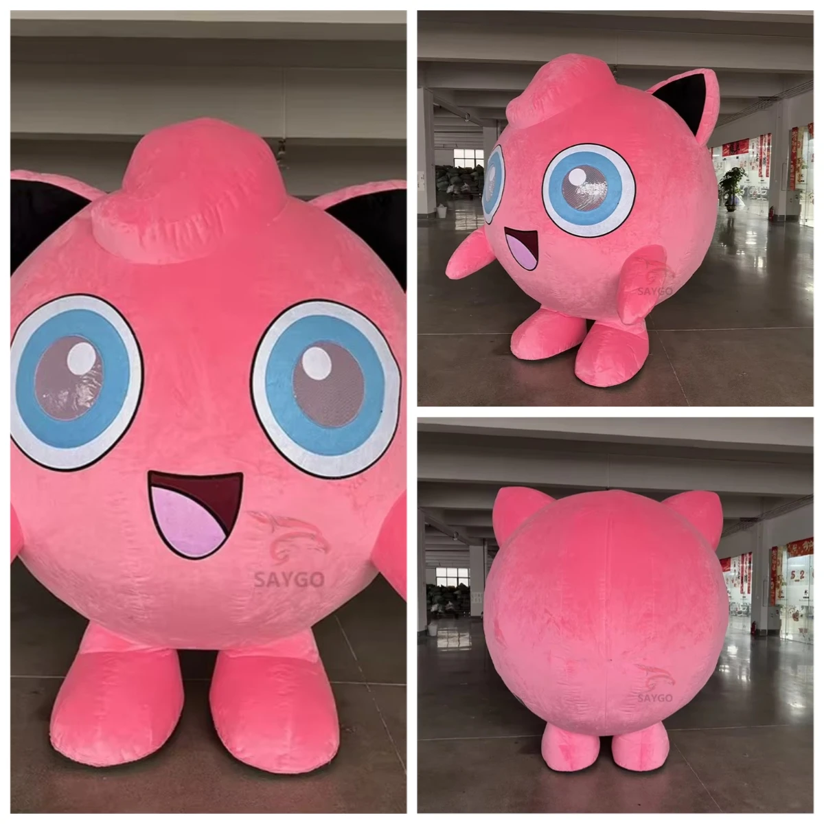 

Pokemon Potdemiel Inflatable Jigglypuff Adult Outfits Walking Doll Christmas Fancy Party Stage Show No Battery