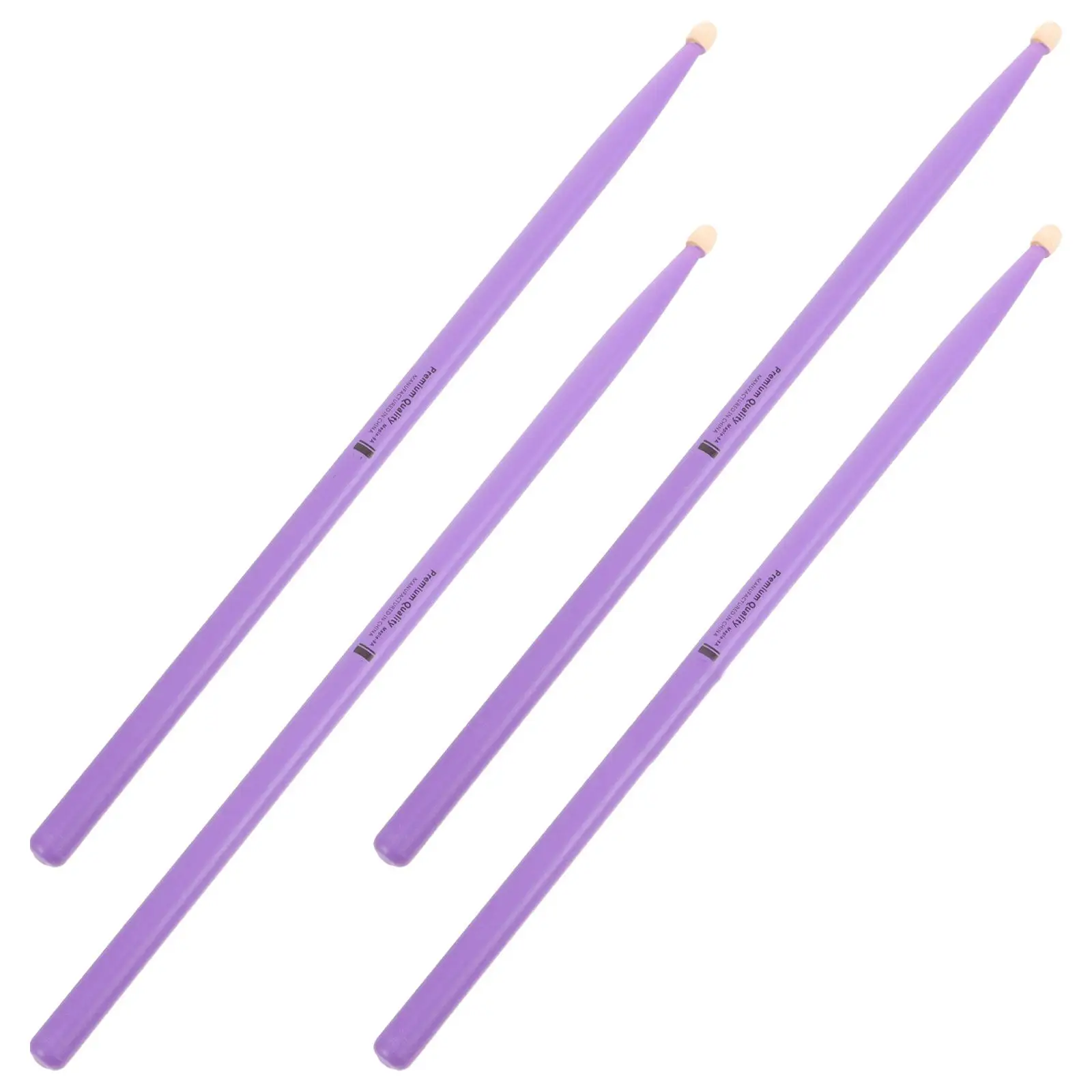 

2 Pairs Drum Stick Maple Sticks Child Beginner Colored Drumsticks for Adults Purple
