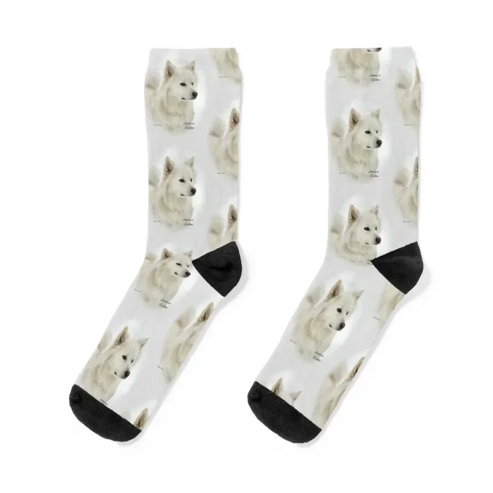 

American Eskimo Dog Lovers Art Gifts Socks cycling Non-slip Novelties Socks Ladies Men's