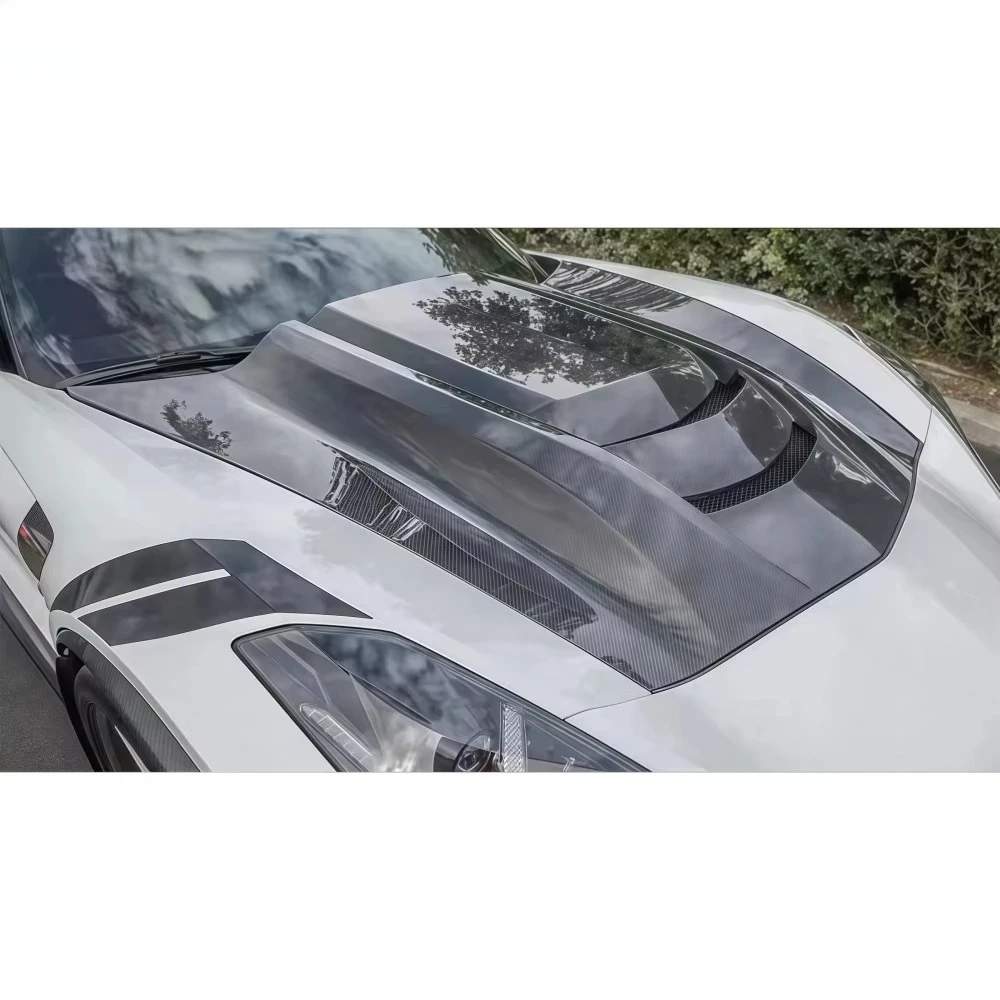 Suitable for Modifying and Upgrading the Opening Carbon Fiber Hood of for  Corvette C7 Z06