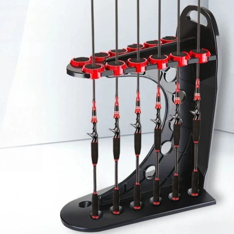 

Fishing Rod Display Rack Household Lightweight Fish Rods Storage Racks Portable Multi-functional Fishing Tackle Storage Stand