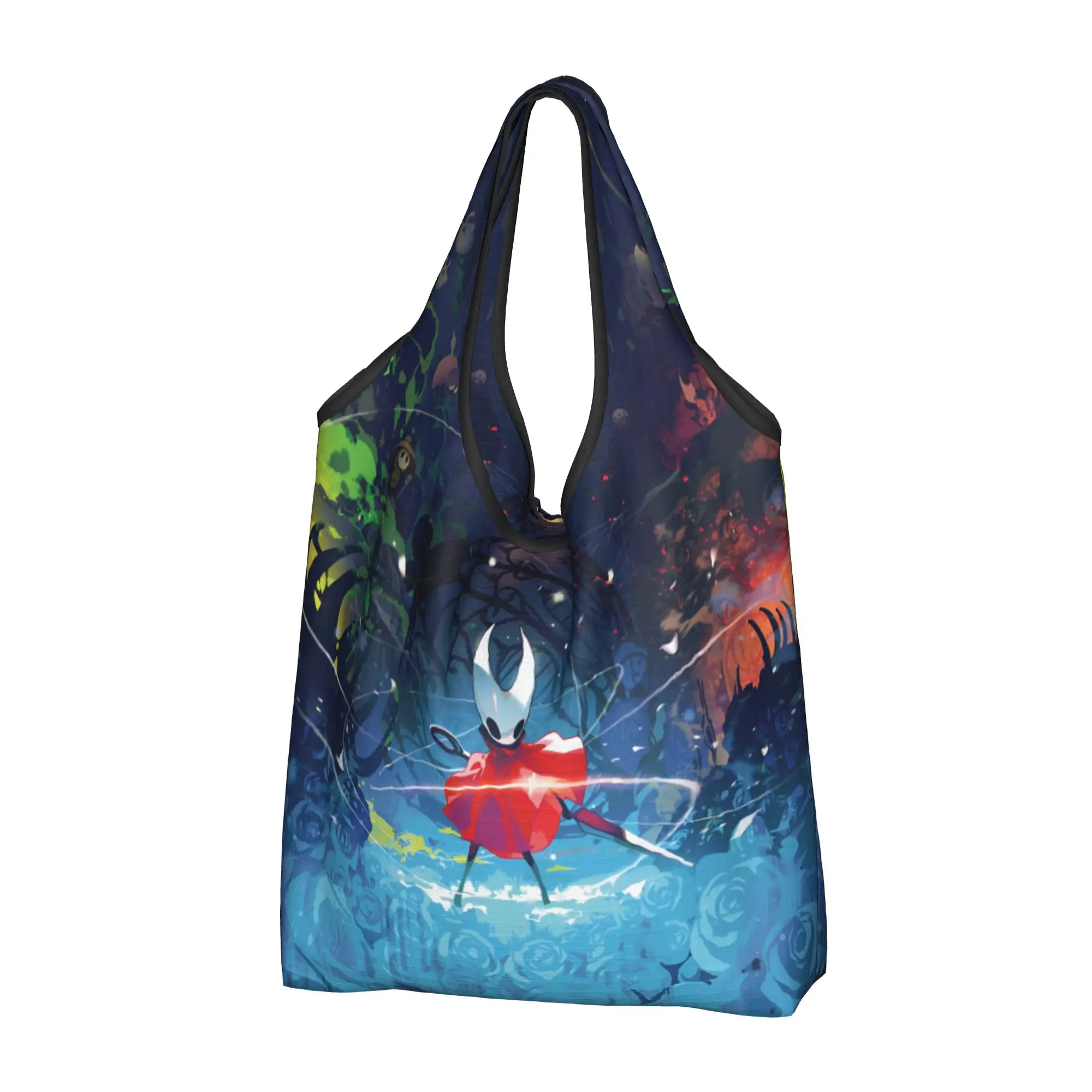 Custom S-Silksonges Cartoon Game Shopping Bag Women Portable Big Capacity Grocery Hot Comic Shopper Tote Bags