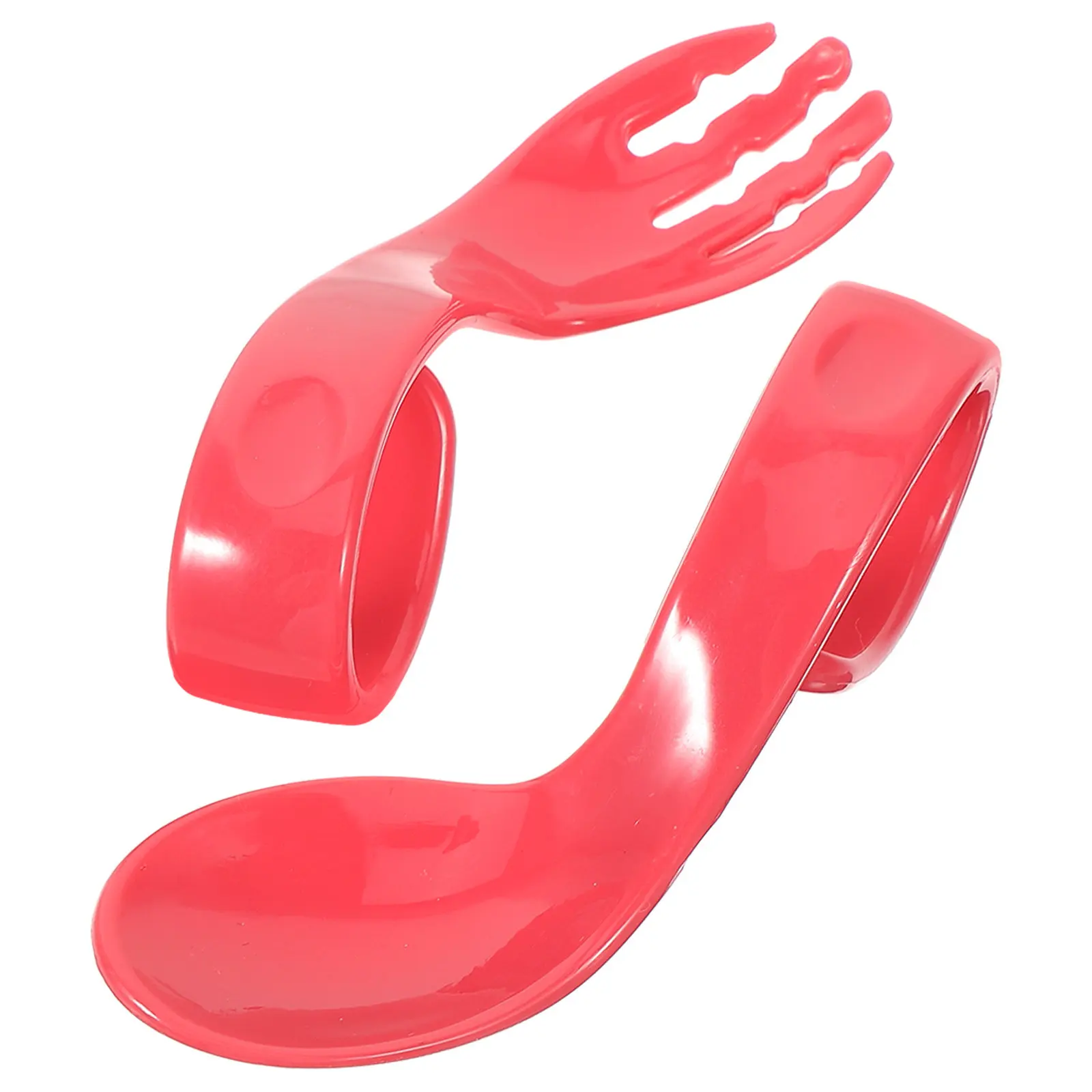 

1Set Infant Feeding Spoon Fork Combo Safe Dinning Utensils High Temp Resistant Training Tableware Set for Pureed Food