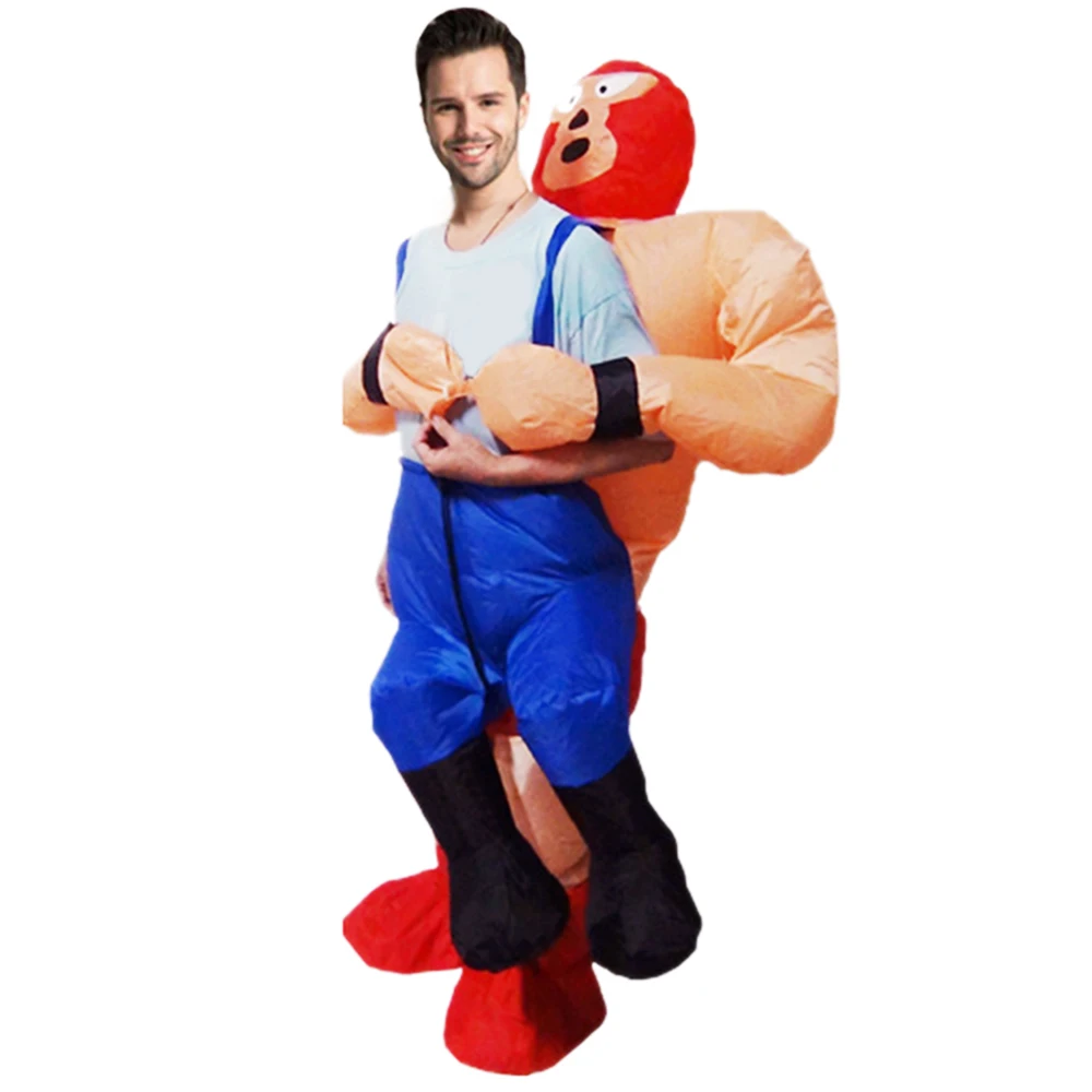 Adult Man Wrestling Fighter Inflatable Costumes Halloween Cosplay Costume Funny Party Role Play Disfraces for Woman Unisex