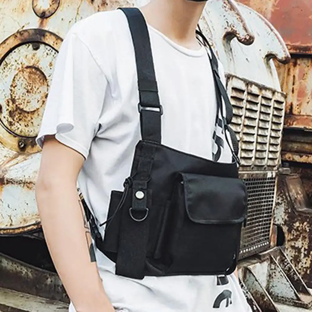 Adjustable Shoulder Straps Vest Bag Universal Two-way Radio Chest Bag Adjustable Hands-free Walkie-talkie for Cycling for Radio