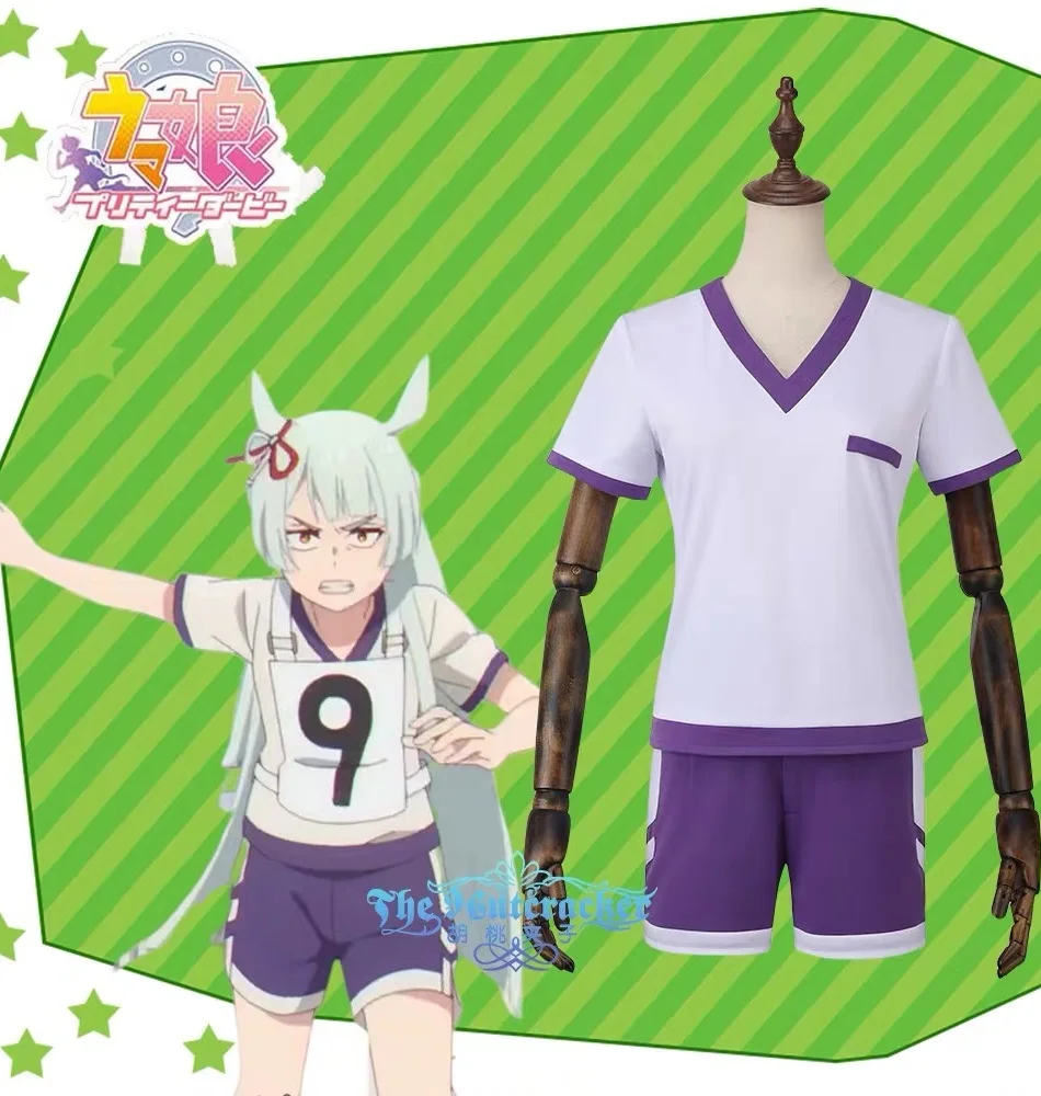 

Pretty Derby Oguri Cap Short sleeved tracksuits Cosplay Costume Cos Game Anime Party Uniform Hallowen Play Role Clothes Clothing