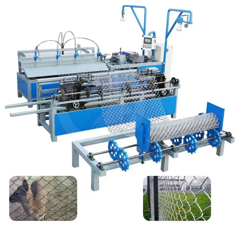 Industrial High Speed Automatic Grass Chain Link Fence Mesh Machine, Custom Artificial Grass Fence Equipment