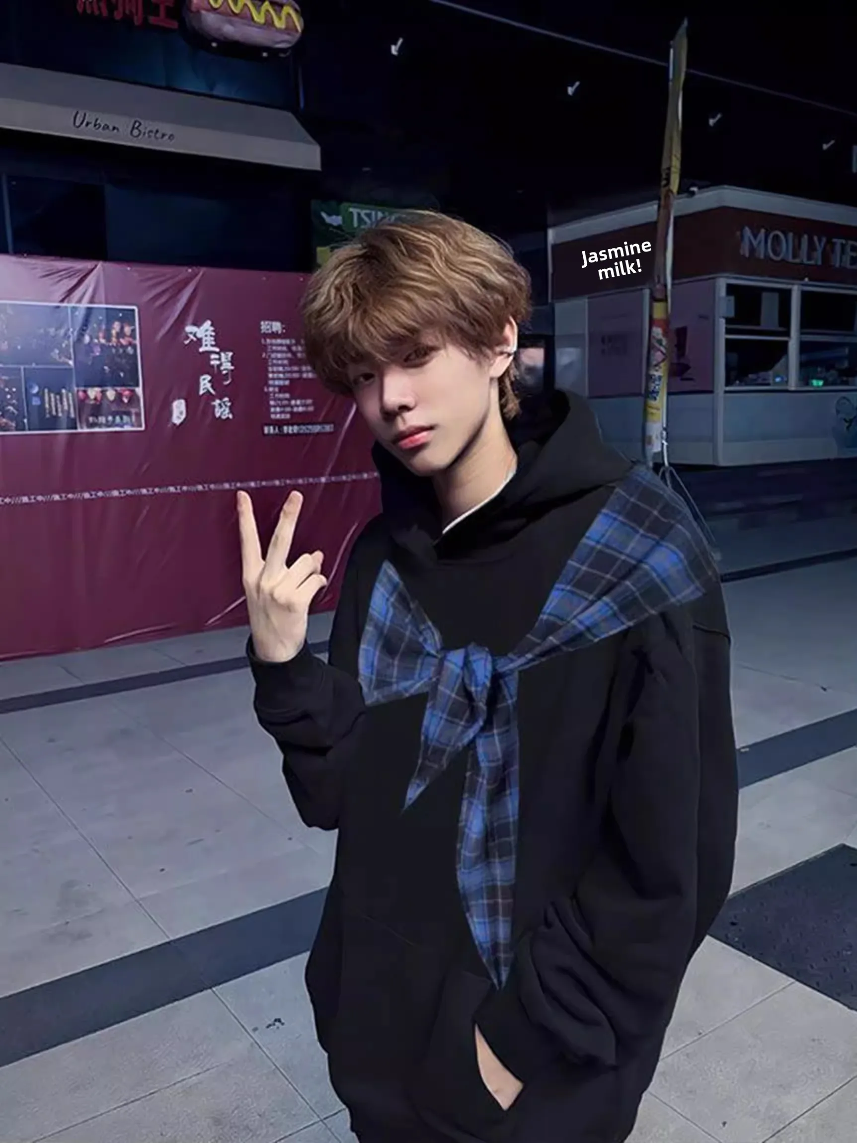 الأمريكية شارع العليا منقوشة awl وهمية قطعتين هوديي الرجال فضفاض الوزن الثقيل القطن الخالص Jaet الخريف الشتاء العلامة التجارية العصرية