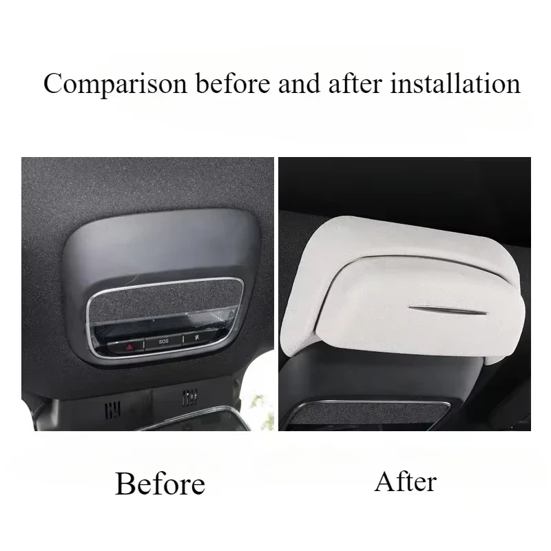 For ZEEKR 8X 2026 Suede Car Sunglasses Holder Eyeglass Box Glasses Holders Auto Interior Accessories 2