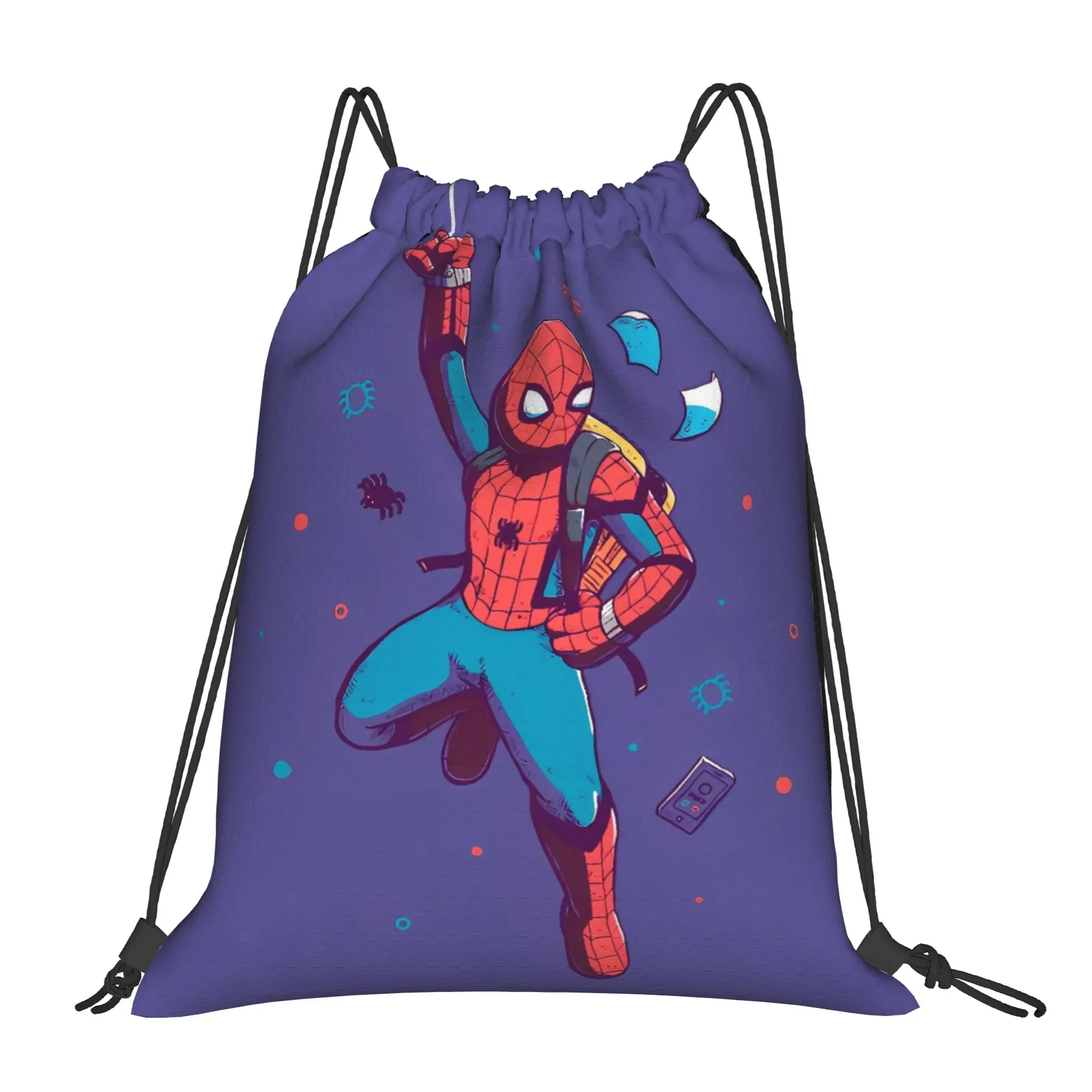 Drawstring Bag S-Spiders Heroes Backpacks  Waterproof Waterproof Sports Camping Sackpack String Bags For Students