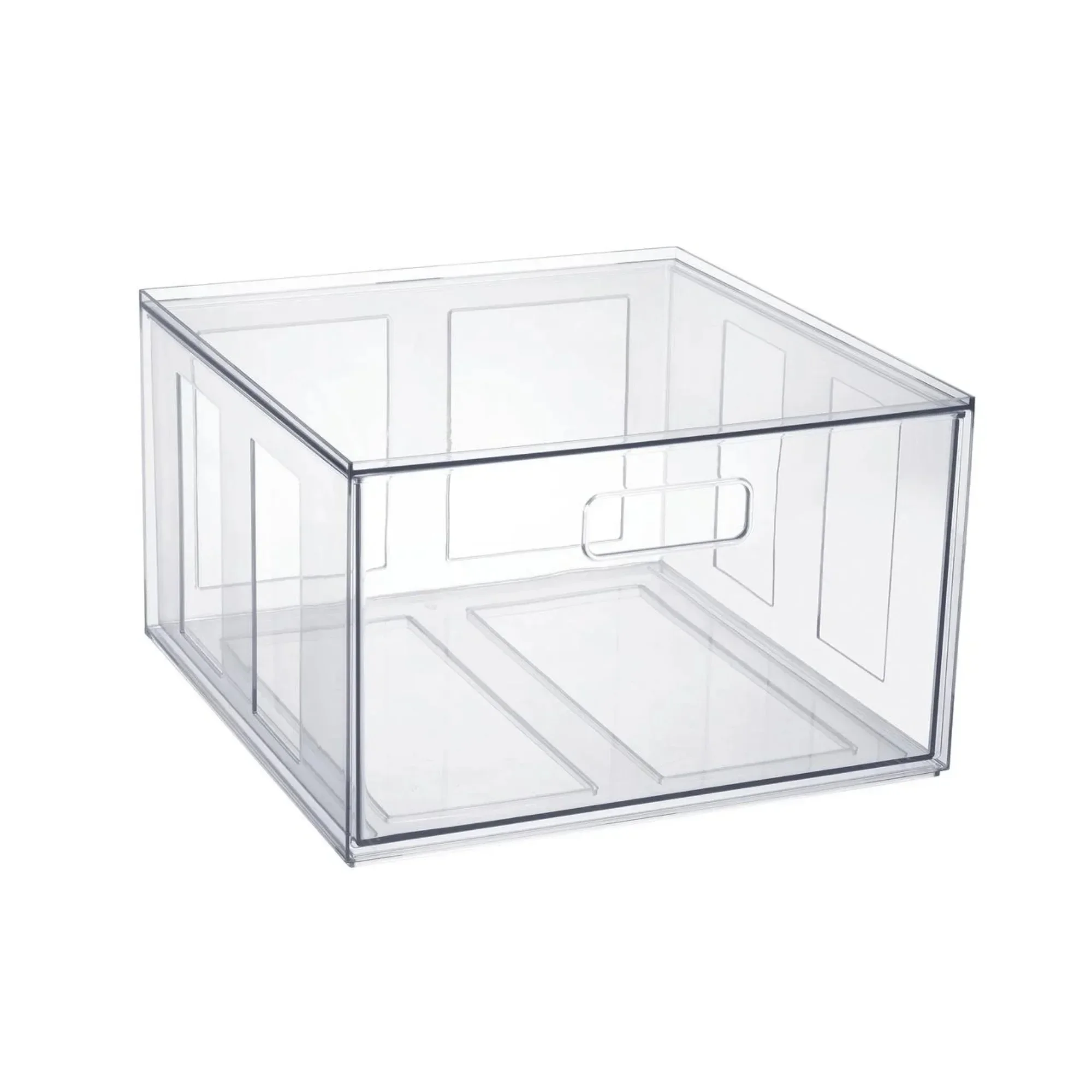 

Clear glossy plastic pull-out wardrobe drawers, transparent drawers for easy identification of contents