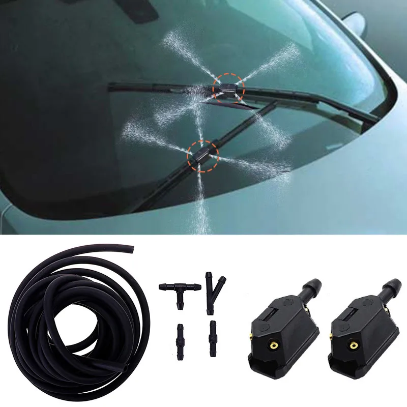 2x Car Windscreen Washer Wiper Blade Water Spray Jets Nozzles For GAZelle NEXT 2013 2014 2015 2016 2017 2018 2019 2020 2021 2022