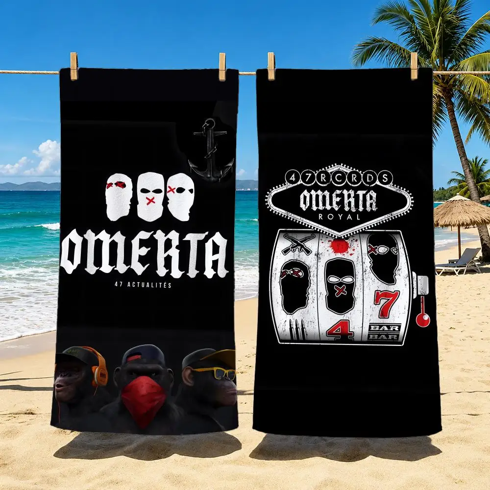 Rapper Omerta Maes 47 Towel Polyester Beach Towel Quick Dry Sand Free Bath Towel for Summer Pool Travel Vacation