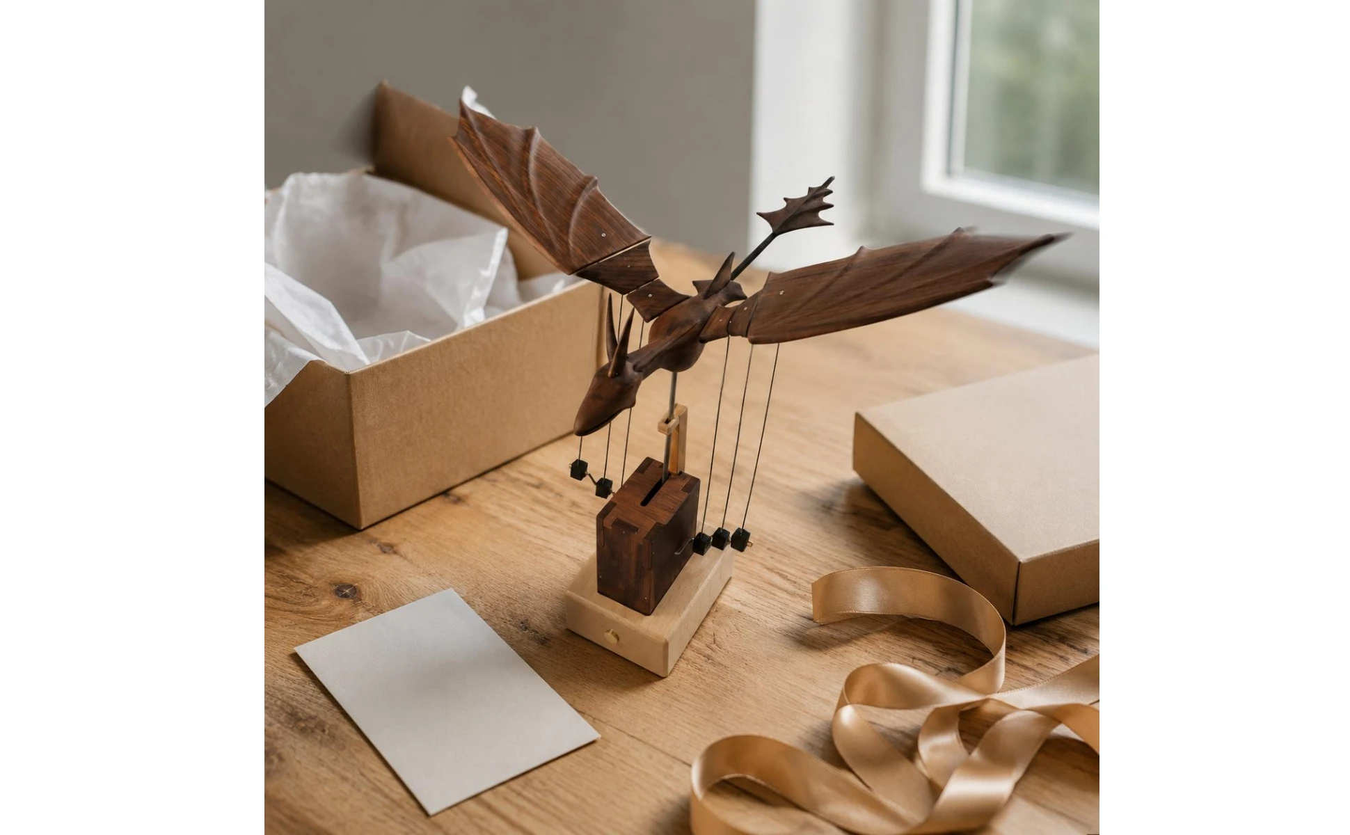 Wooden Dragon Statue Walnut Finish Wooden Dragon Figurine Table Ornament Handmade Home Decor Artistic Design for Office, Shelf Wooden Dragon Statue Walnut Finish Wooden Dragon Figurine Table Ornament Handmade Home Decor Artistic Design for Office, Shelf