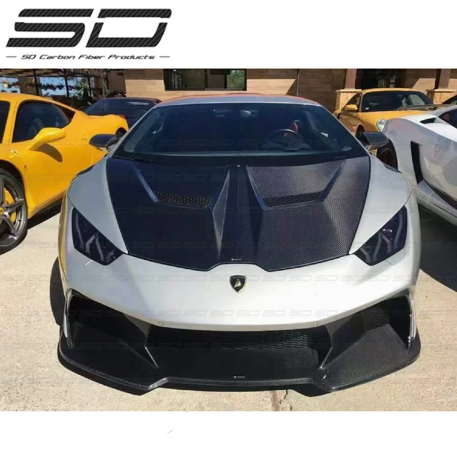 

Lambor V Style High Quality Dry Carbon Front Hood for Huracan LP580 610