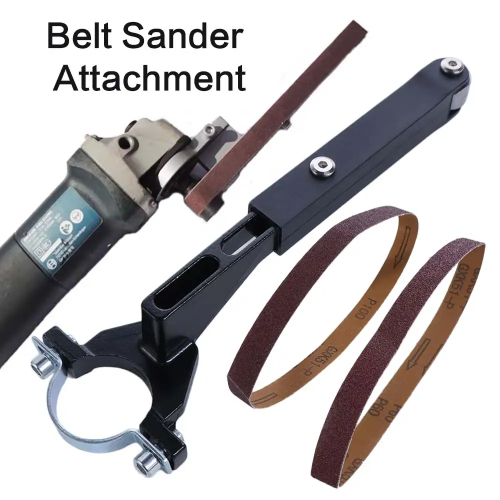 Multi Function Belt Sander Attachment Replace The Angle Grinder Low Noise Pipe Tube Bracket Stainless Steel Sanding Adapter