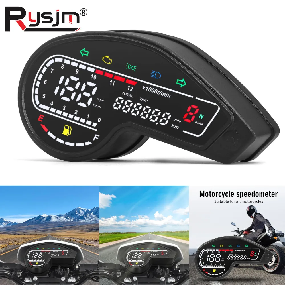 Digital led odômetro universal motocicleta velocímetro tacômetro painel para honda nxr125 nxr150 bros brisa 125bros 150