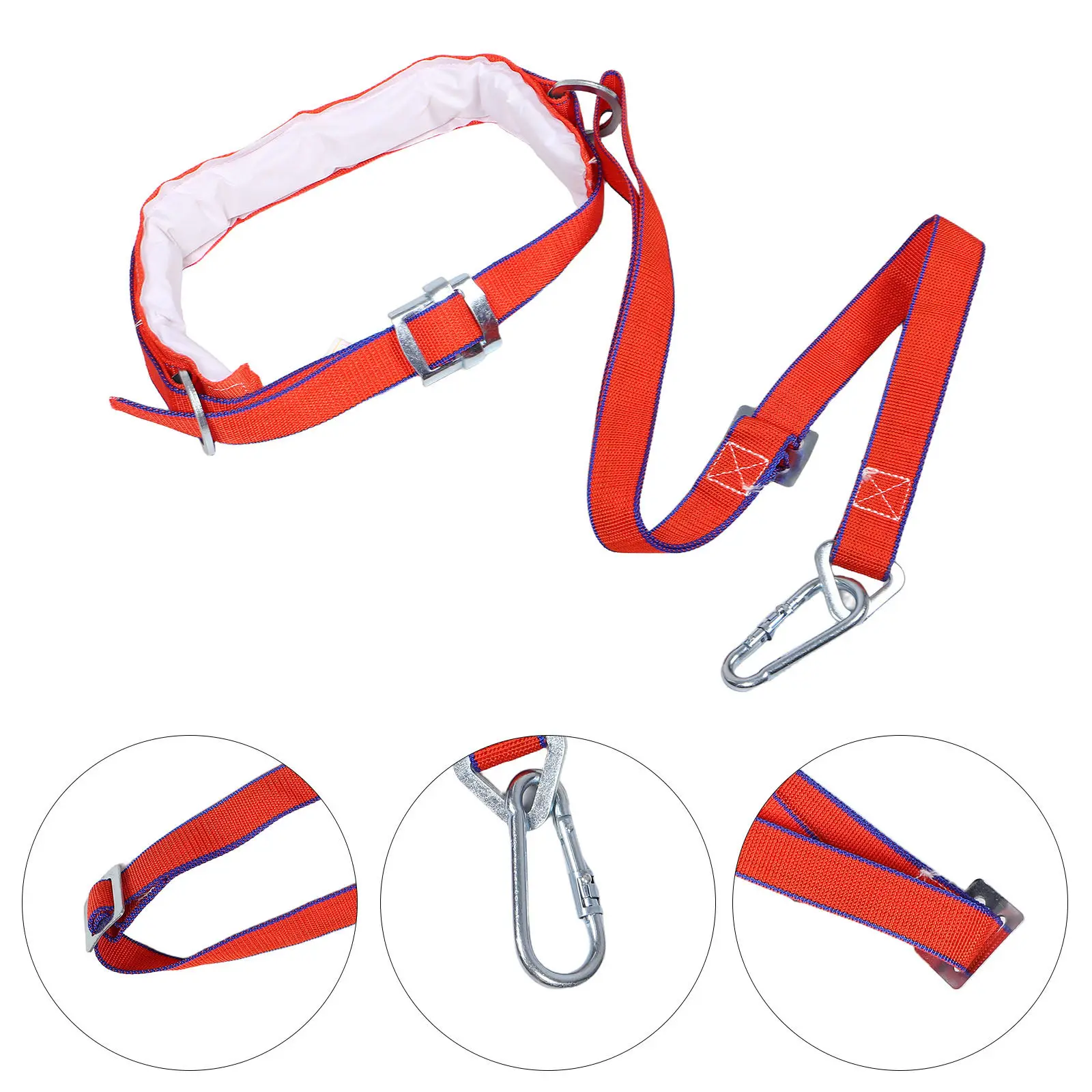

High Altitude Safety Harness Belt 78.6Inch Full Work Climbing Belt Heavy Duty Protective Strap For