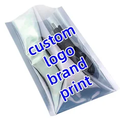 100pcs Open Top Plastic Anti-Static Shielding Bag Memory Stick Battery Camera Lens Hard Disk Logo Printing Packaging Pouches
