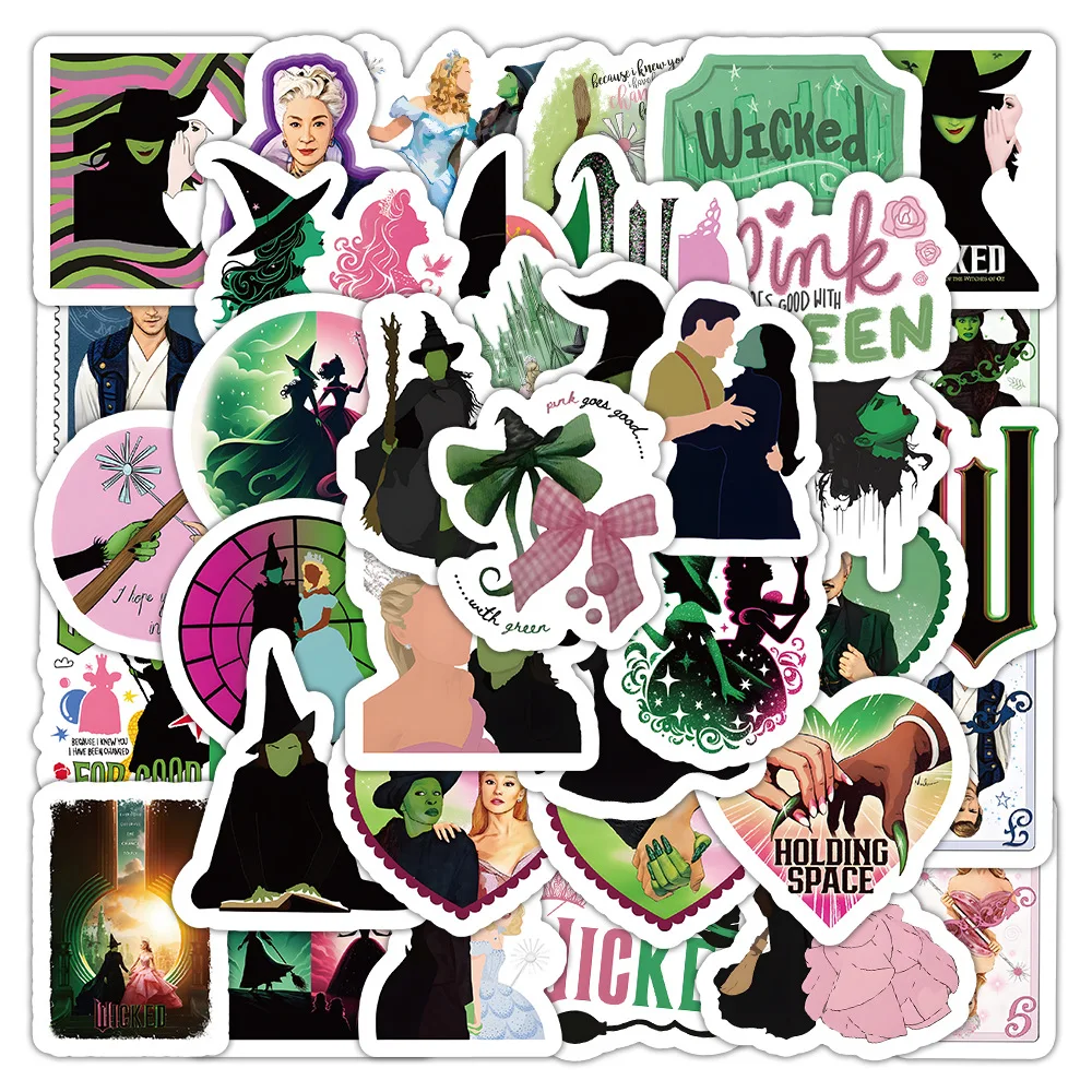 10/30/54PCS Cartoon Wicked: Part One Love Movie Sticker DIY Decoration PVC Waterproof Skateboard Notebook Graffiti Toy