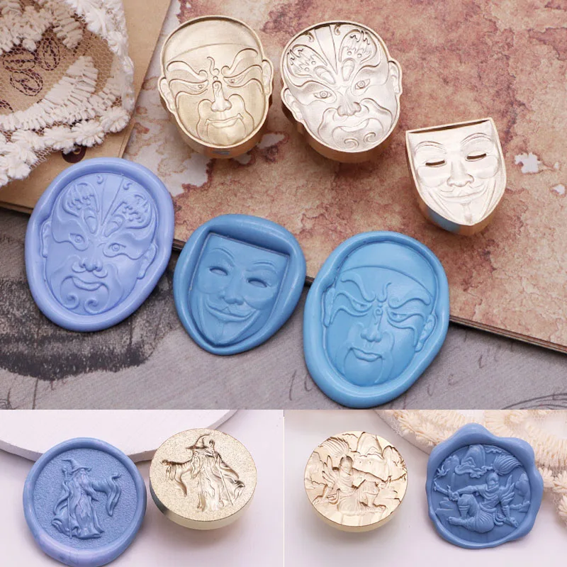 Stamp Seal Wax Stamps Fire Paint Angel Death Baby Maiden Flower Fairy Masks Embossed Decoration Invitations DIY Scrapbooking New