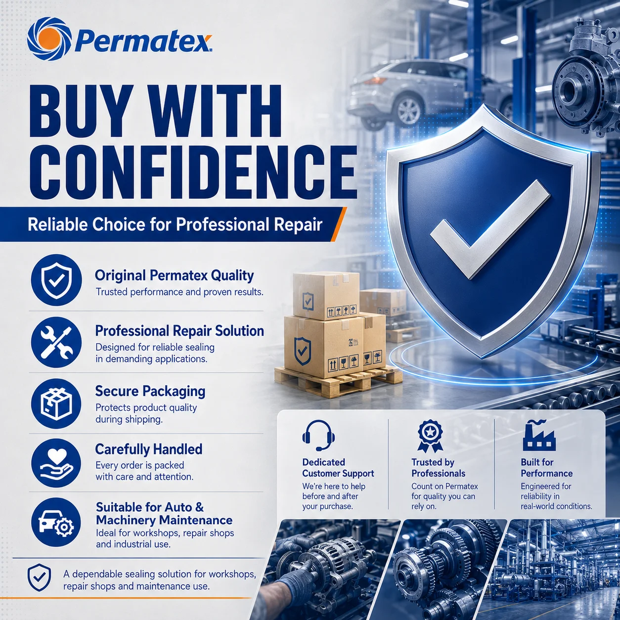Permatex 51531 Anaerobic Flange Sealant 50ML Oil Resistant Liquid Gasket Maker for Engine Transmission Metal Flanges
