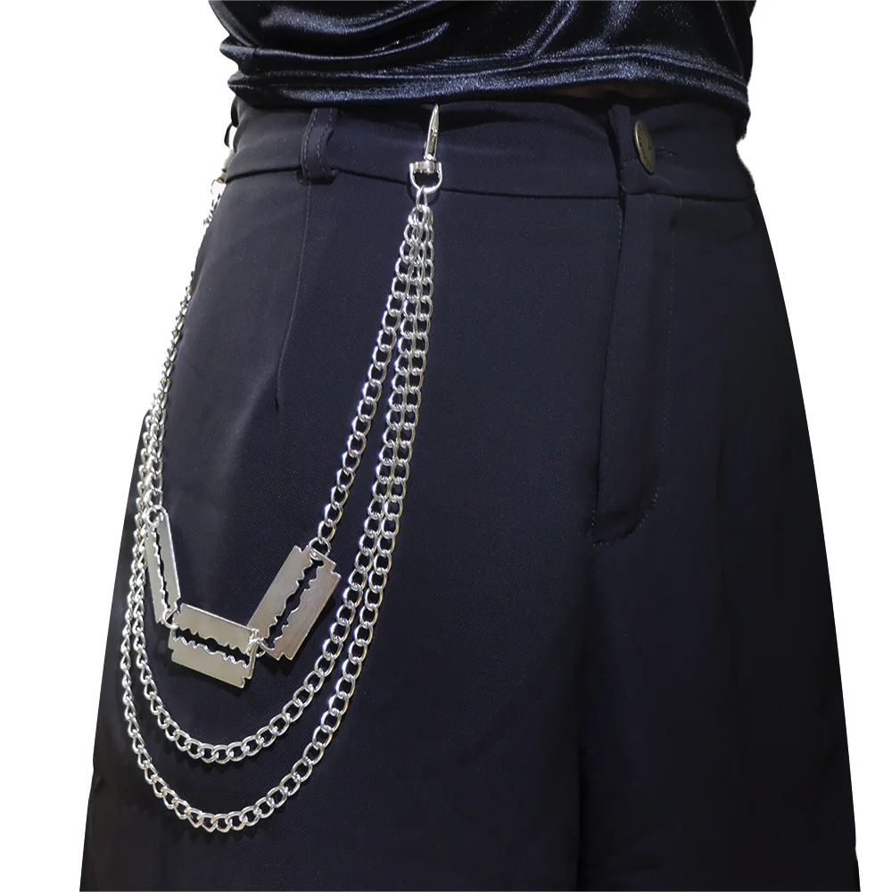 Hip-Hop-Punk-Hosenketten, geeignet für Männer und Frauen, Metallgürtelketten, Party- und Karneval-Accessoires – Detail 2