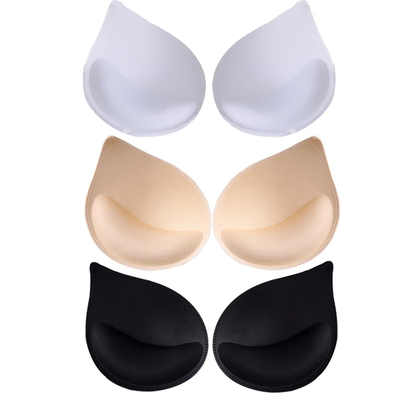 6 stks 3 paar Sexy vrouwen Beha Pads Insert Verwijderbare Padding Brasserie Borstversterker sopnge Push Up Cups voor Badpakken Bikini