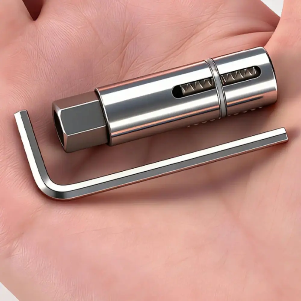 

Durable Steel Broken Wire Extractor Adjustable Design Dual Specification Triangular Valve Extractor Hex Wrench 12mm And 14mm