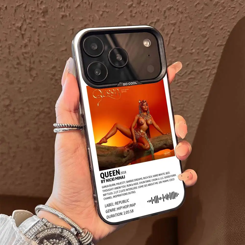 حافظة هاتف N-Nicki Minaj Pink Friday 2 Queen لهاتف iPhone 17,16,15,14,13,12,11,Pro,Max,Plus,E,Air,Mini Black Tpu #3