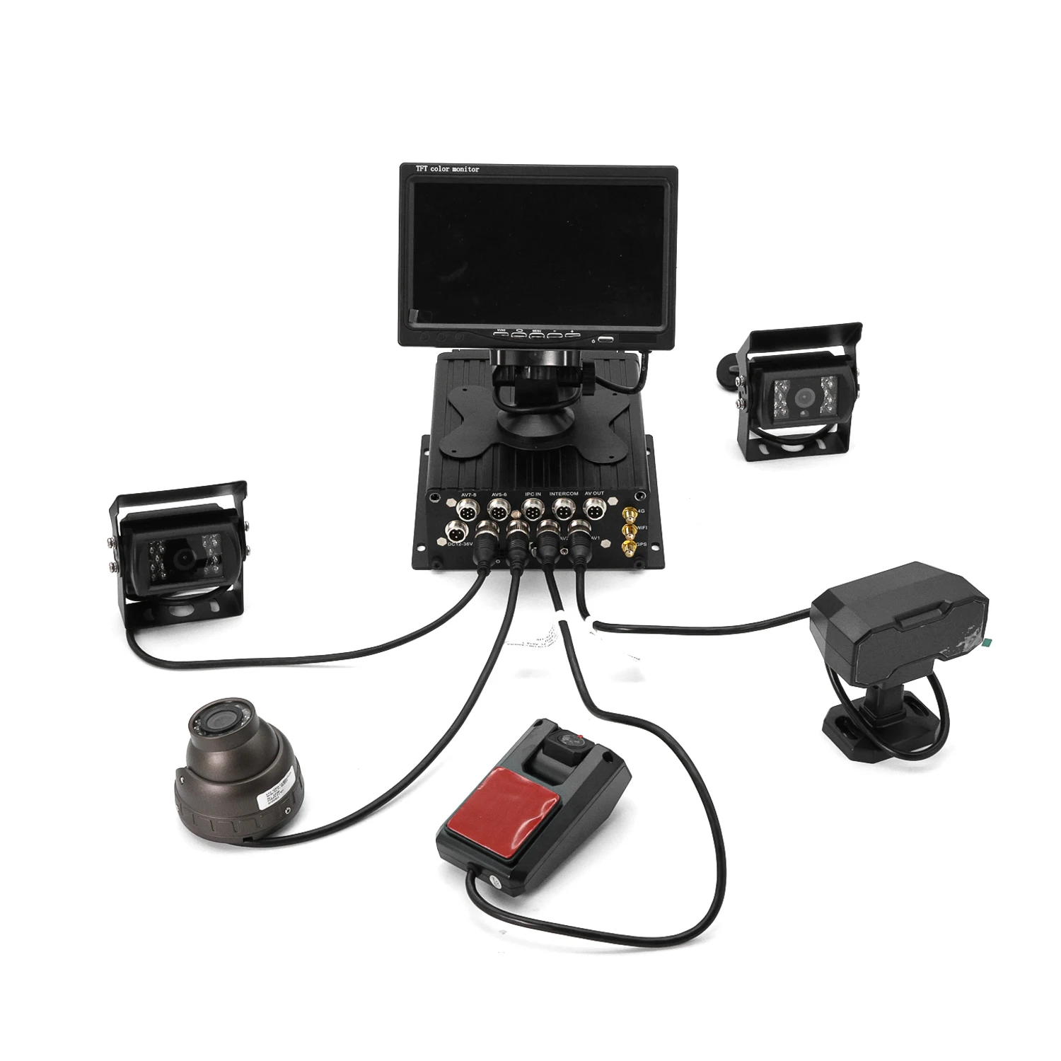 نسخة مطورة من المصنع AI MDVR 4G GPS DVR مركبة للحافلة دعم ADAS DMS سيارة متنقلة CCTV مسجل فيديو شاحنة MDVR 4c