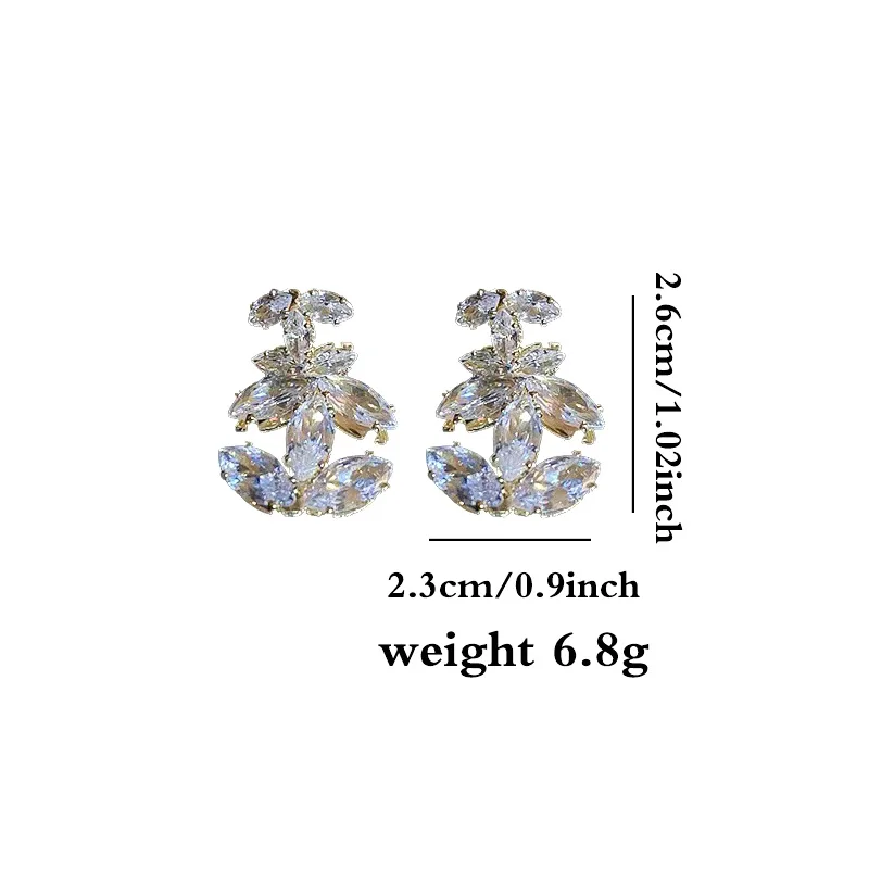 1Pair Fashion Advanced Sense Shiny Letter Earrings For Women Girls Minimalist Versatile Earrings Jewelry Accessories Gifts