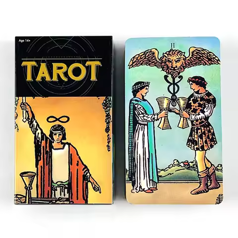 Tarot Cards A 78pcs Deck Oracle English Prophecy Divination Oracle Edition Borad Playing Game, Party Game Cards For Family