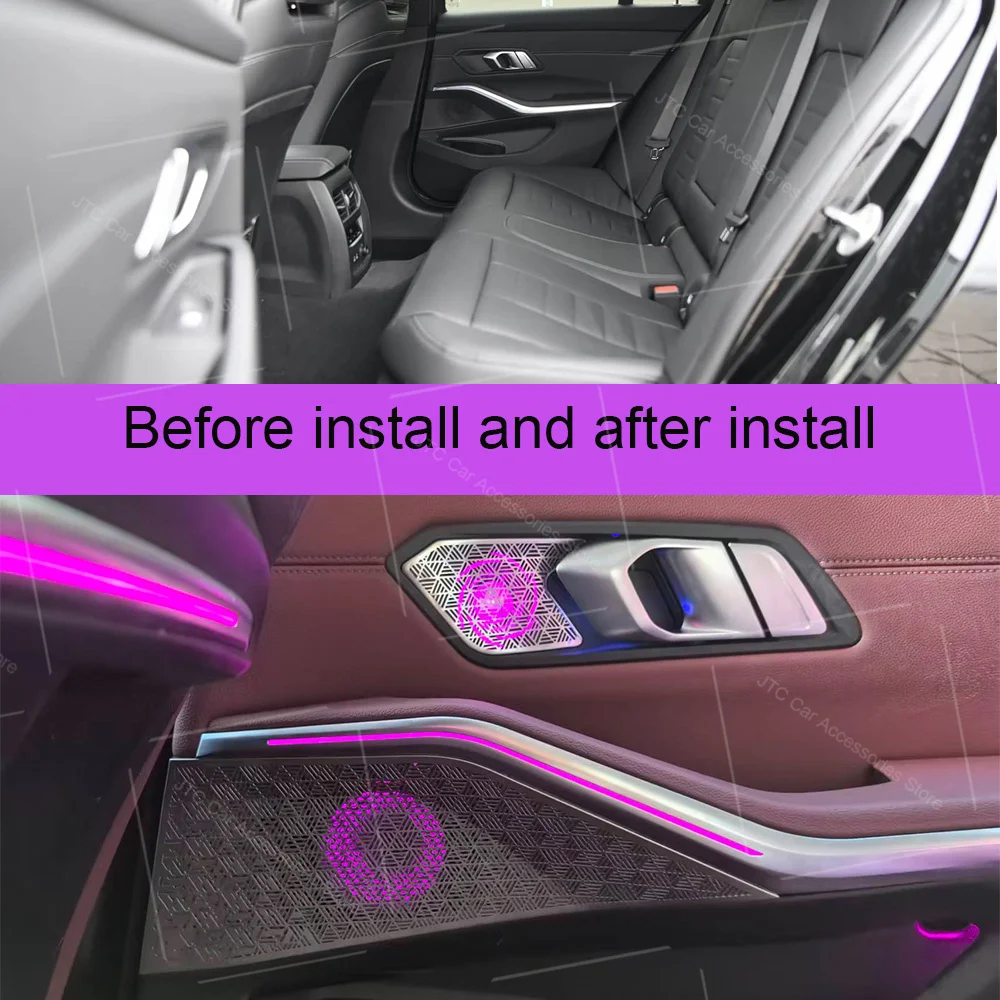 LED Speaker Cover  For BMW  New 3 Series G20 Car Midrange Tweeter HiFi Music Stereo Horn Ambient Light Decorate Refit