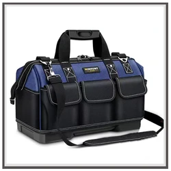 Large Multi-Function Tool Bag Organizer Heavy Duty Tool Pouch Bag  Waterproof Anti-Fall Tool Tote Storage Bag with Multi Pockets