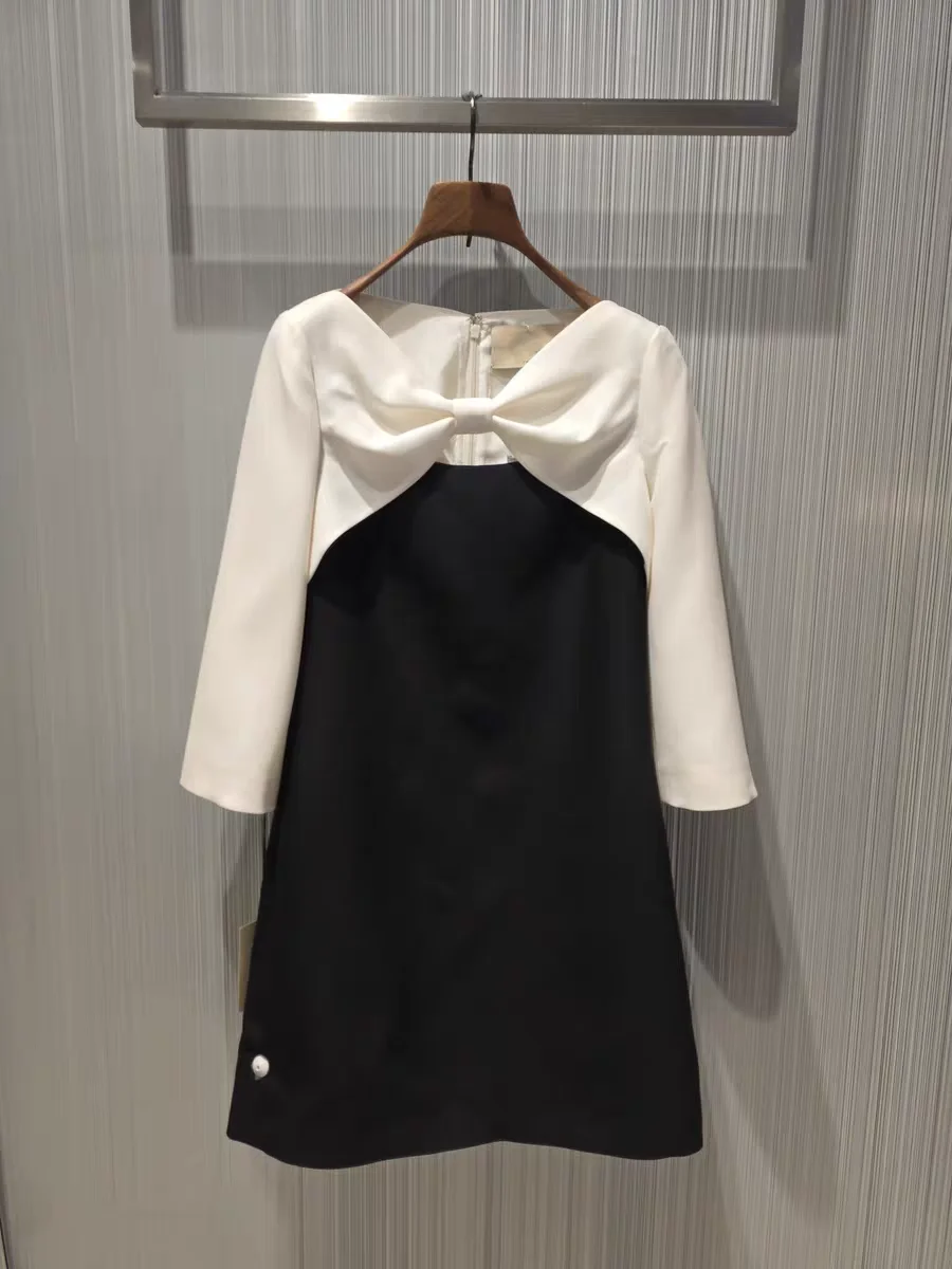 

New Knot Dr Cus Dye Red Ele Sle Super Beautiful Classic Version Long Sve High Waist for Date Par P...