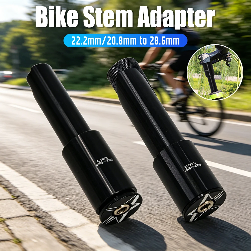 Quill to Ahead Bike Stem Riser Adapter Outdoor Cycle Biking Entertainment 22.2mm/20.8mm to 1 1/8 inch Bicycle Accessories