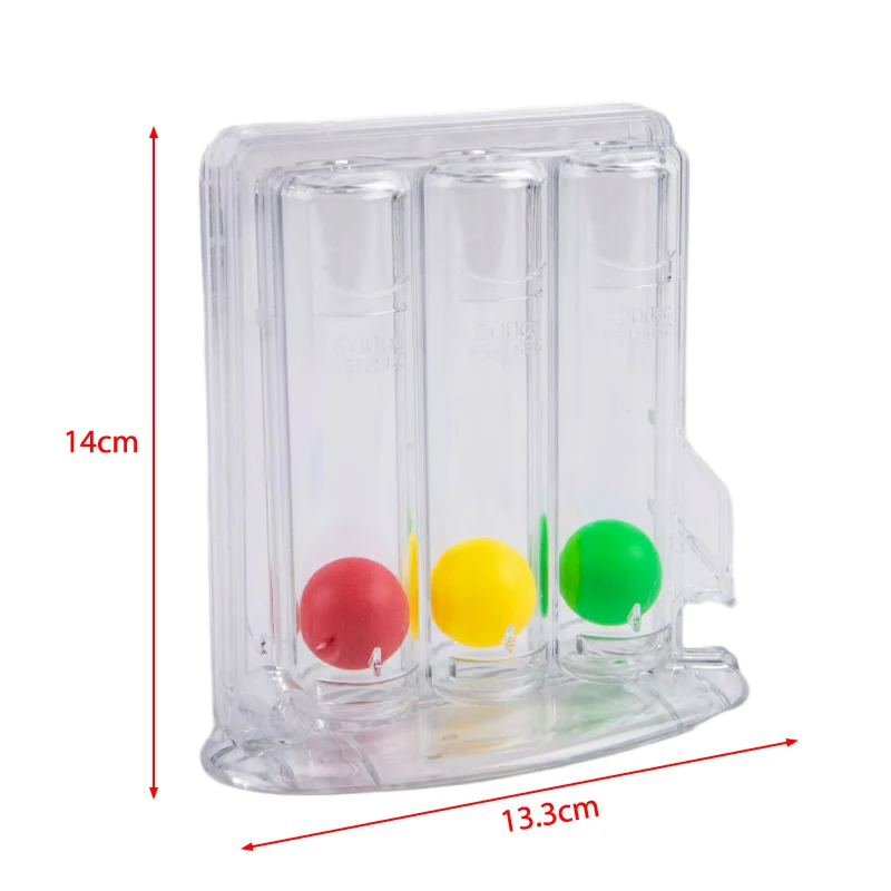 New 3 Balls Breathing Exerciser Lung Function Improve Trainer Respiratory SpirometryAcc