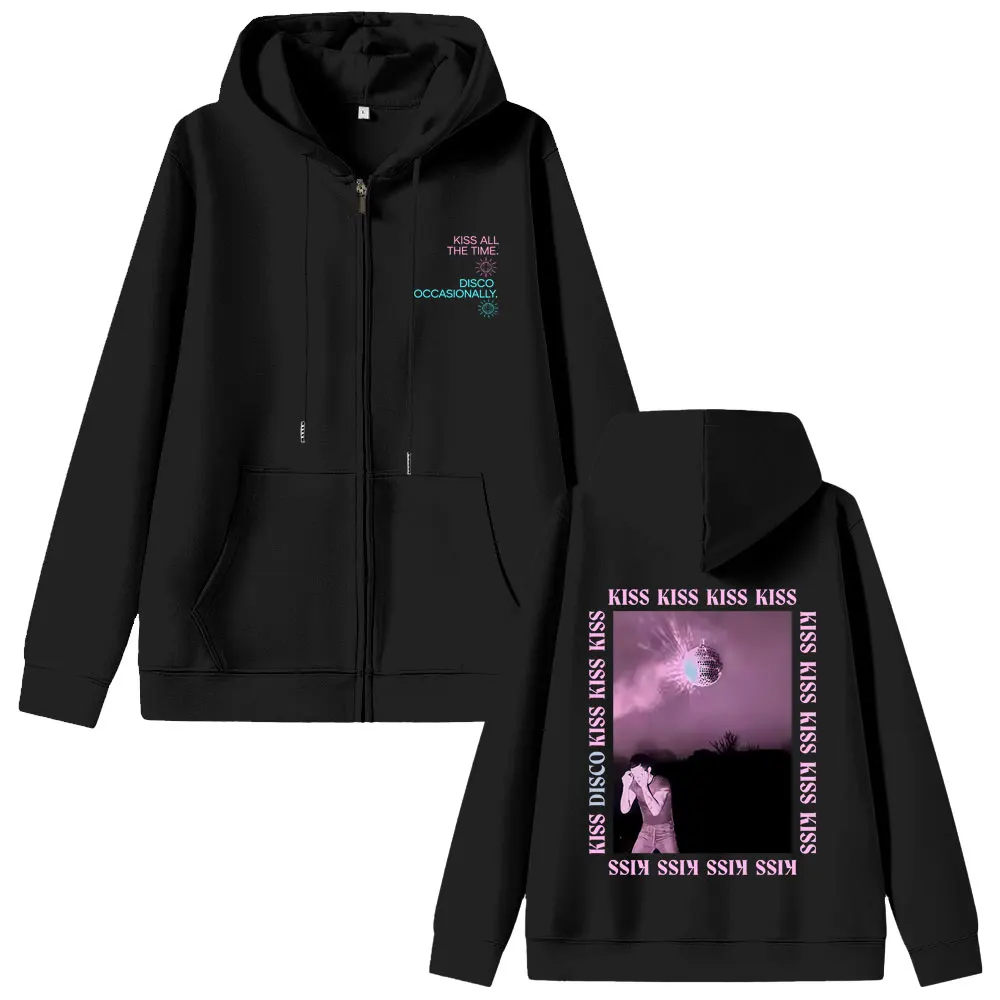 

Kiss All The Time Disco Occasionally Tour 2026 Merch Zipper Hoodie Fans Gift Men Women Fashion Pop Music Oversized Zip Up Jacket