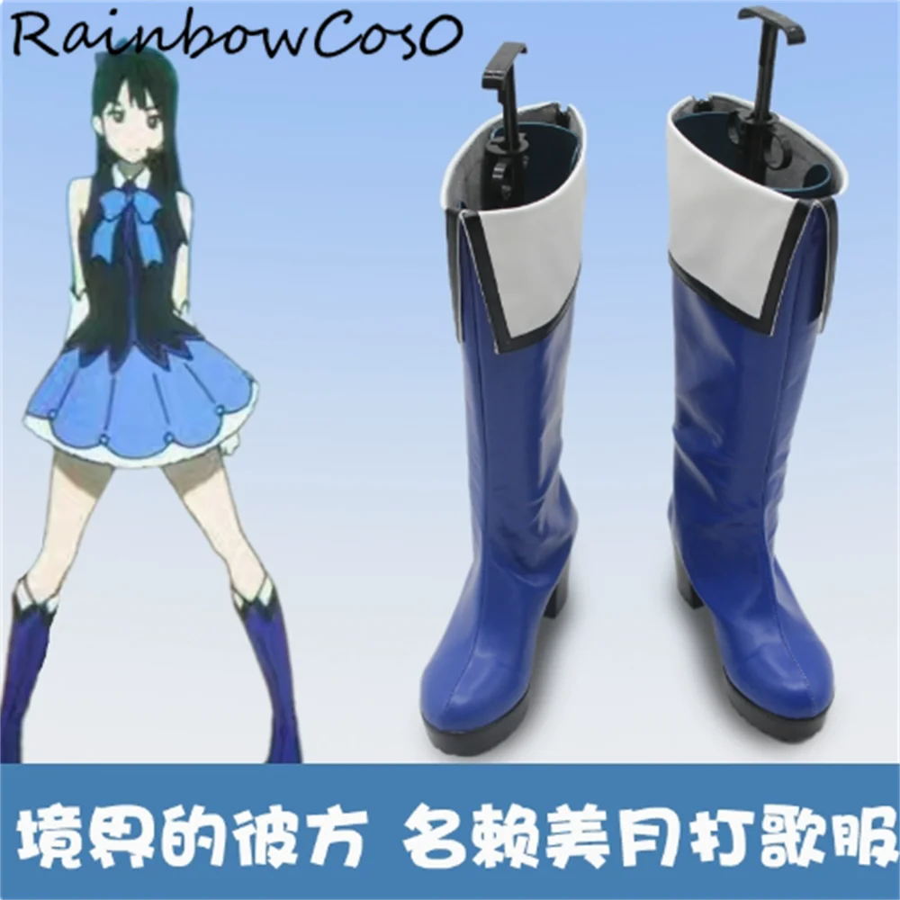 

Nase Mitsuki Beyond the Boundary Обувь для косплея Сапоги Игра Аниме Вечеринка Хэллоуин RainbowCos0 W4858